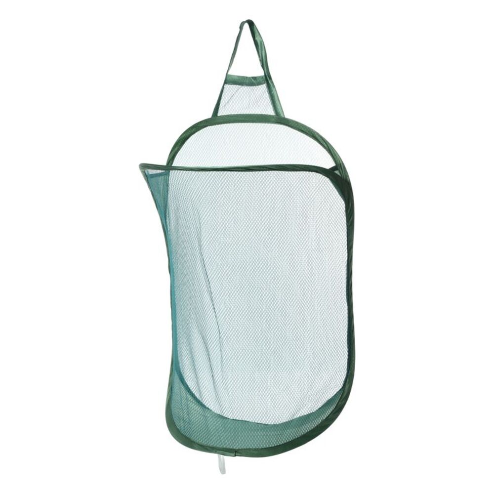 1 Pc 20L Wall-mounted Folding Laundry Basket Hamper for Bathroom Green